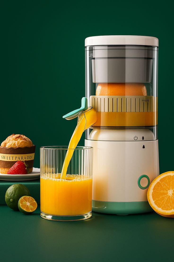 Portable Rechargeable Mini Juicer Machine | Compact Cold Press Fruit & Vegetable Juice Extractor for Fresh & Healthy Drinks at Home, Office & Travel