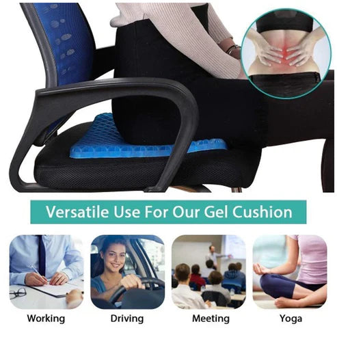 ErgoGel Orthopedic Seat Cushion - Ultimate Comfort for Office, Home & Wheelchair