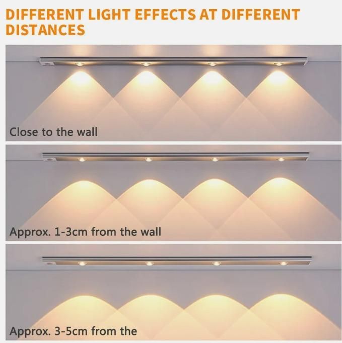 LED PIR Motion Sensor Rechargeable Cabinet Light – Warm & Neutral White