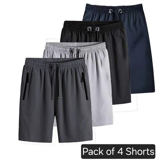 Combo of 4 Men's Stretchable Cotton Short