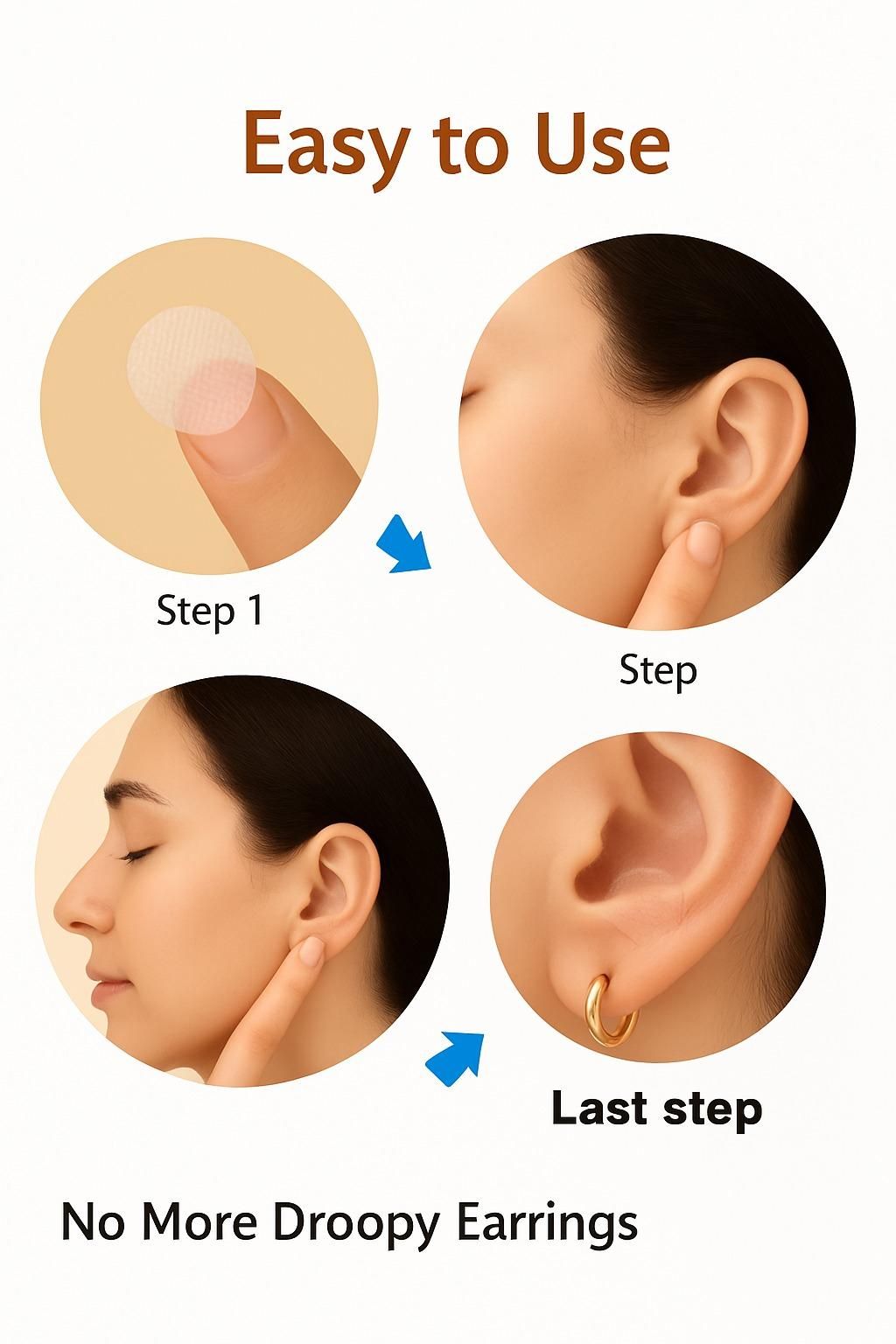 Premium Ear-Lift Pro Support Patches (50 Pcs & Get 50 Pcs FREE)