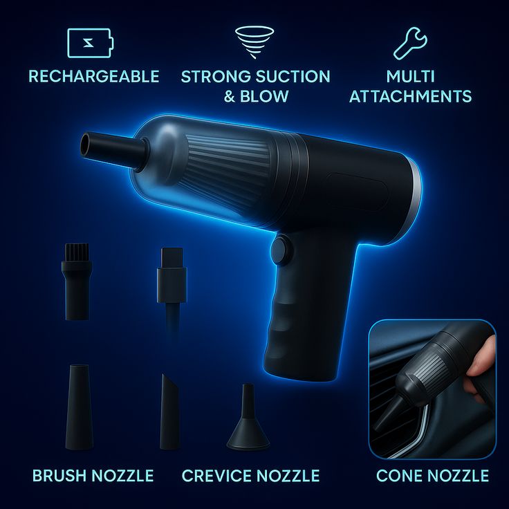 DustX Pro™ – Cordless Turbo Suction & Air Duster