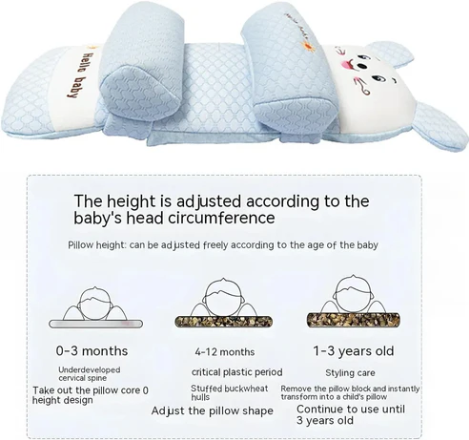 SnugNest™ Baby Head Support Pillow - Where safety meets sweet dreams 🌙💤