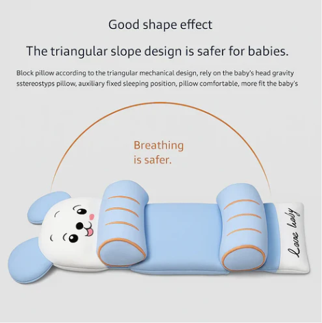 SnugNest™ Baby Head Support Pillow - Where safety meets sweet dreams 🌙💤