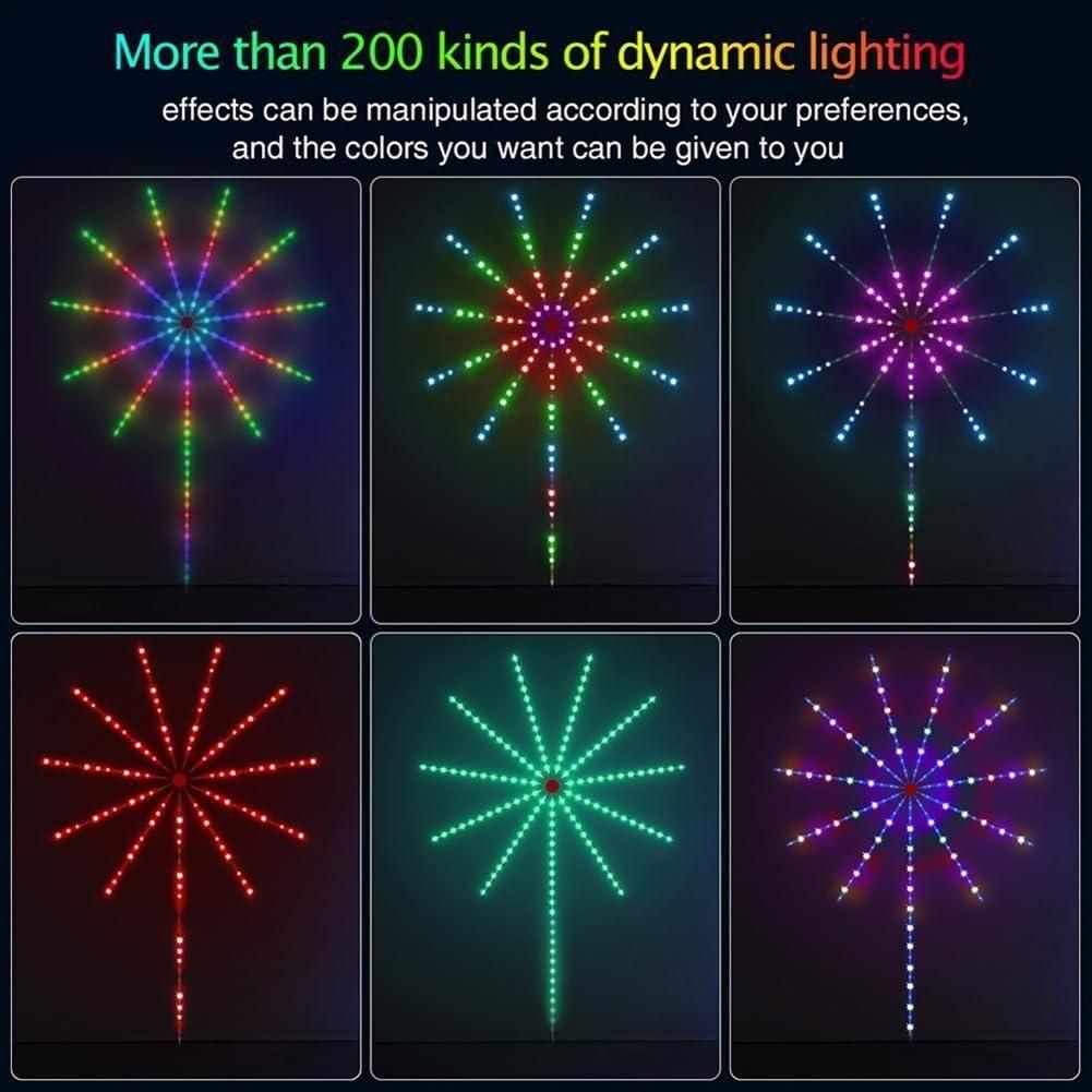 Smart Firework LED Strip Light – RGB Multicolor, Dimmable, and App-Controlled