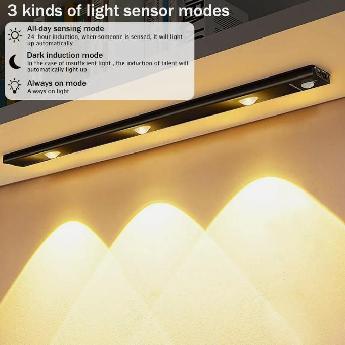 LED PIR Motion Sensor Rechargeable Cabinet Light – Warm &amp; Neutral White