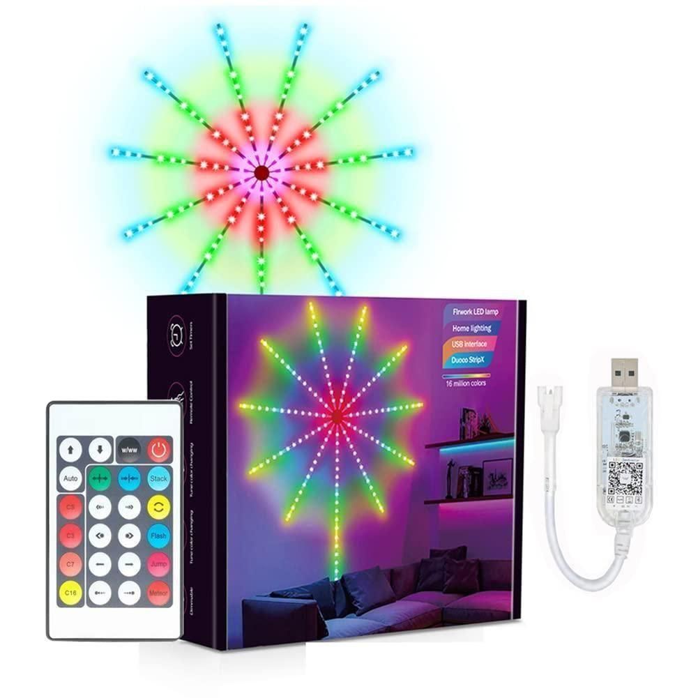 Smart Firework LED Strip Light – RGB Multicolor, Dimmable, and App-Controlled