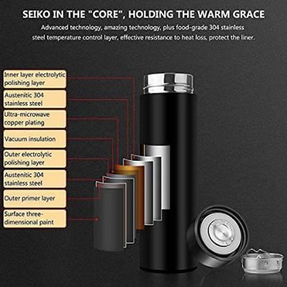 Stainless Steel Smart Temperature Water Bottle Thermos – 500ml