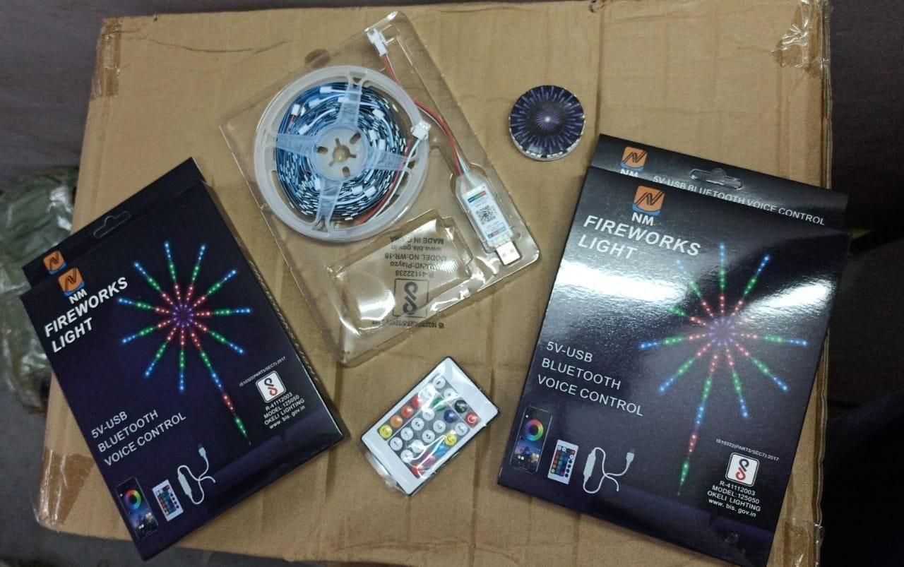 Smart Firework LED Strip Light – RGB Multicolor, Dimmable, and App-Controlled