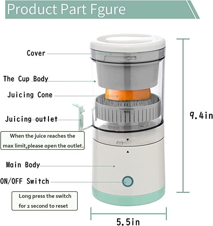 Portable Rechargeable Mini Juicer Machine | Compact Cold Press Fruit & Vegetable Juice Extractor for Fresh & Healthy Drinks at Home, Office & Travel