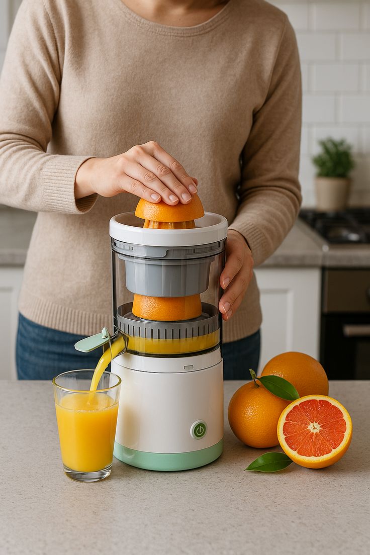 Portable Rechargeable Mini Juicer Machine | Compact Cold Press Fruit & Vegetable Juice Extractor for Fresh & Healthy Drinks at Home, Office & Travel